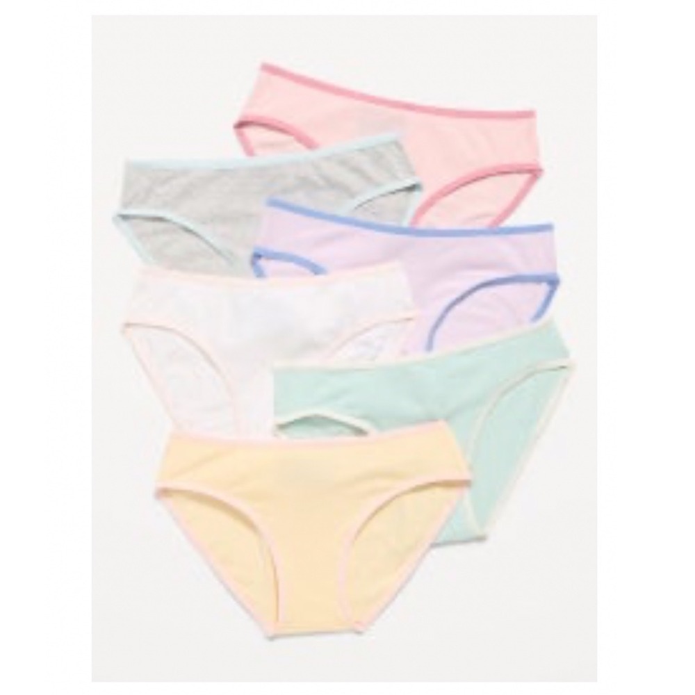 Old Navy Girls Bikini Underwear 6 Pack Pastels Size XL 14 16 Cotton Blend New
